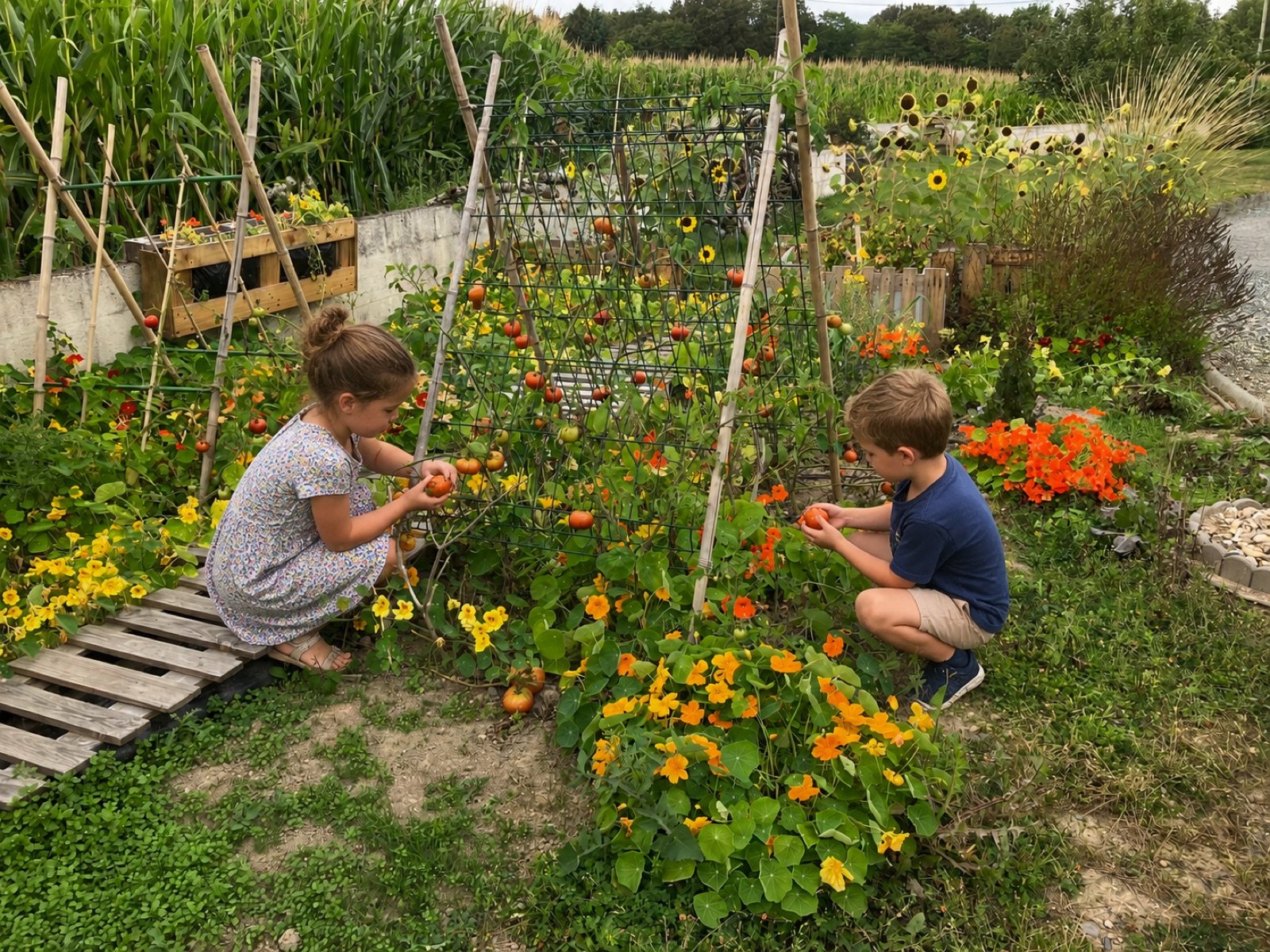 Le potager et les enfants