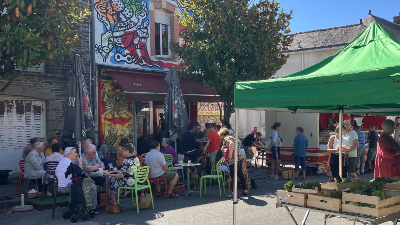 Ambiance du centre-bourg de Guémené-Penfao