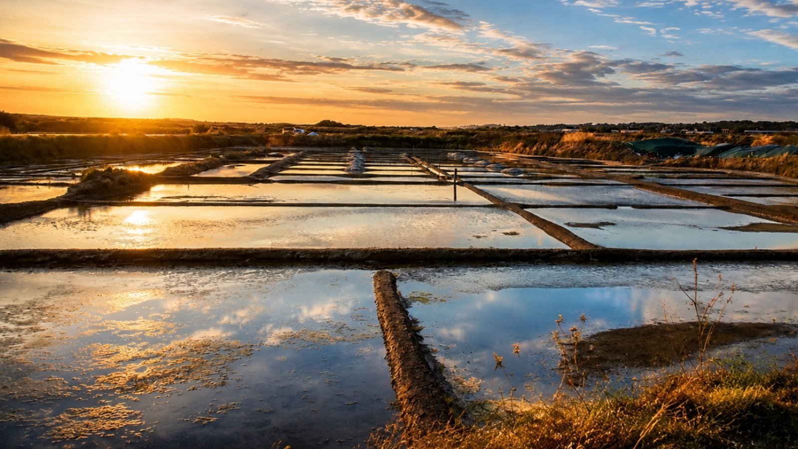 Coucher de soleil sur la presqu'île de Guérande