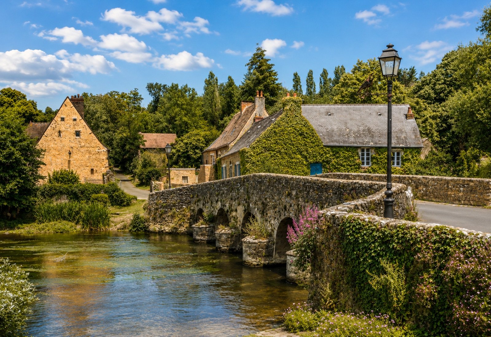 Asnières-sur-Vègre et son pont médiéval